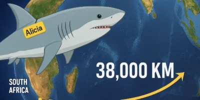 Da Gansbaai all'Indonesia: l'odissea di 38.000 km di uno squalo bianco erroneamente identificato