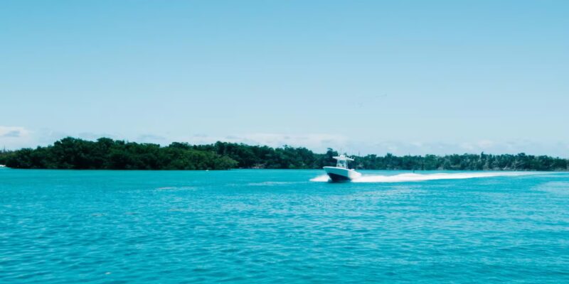 Florida Keys Stock Island piccolo motoscafo nel mare