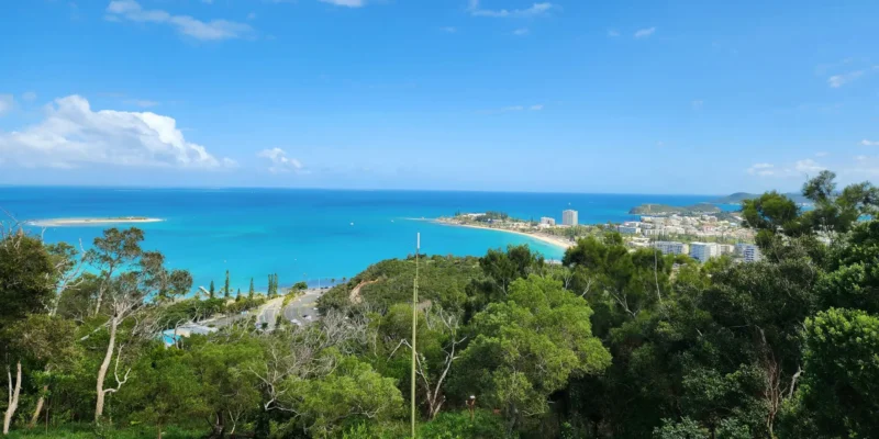 Spiaggia con palme a Nouméa, Nuova Caledonia
