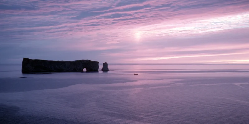 Rocher Percé al largo della costa del Québec nel 1962